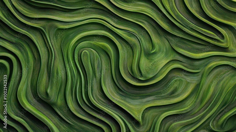 Fototapeta premium Abstract Green Swirls for background