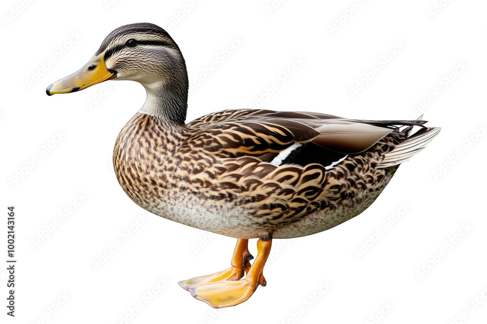 Duck in full growth on a transparent background Duck in full growth on a transparent background