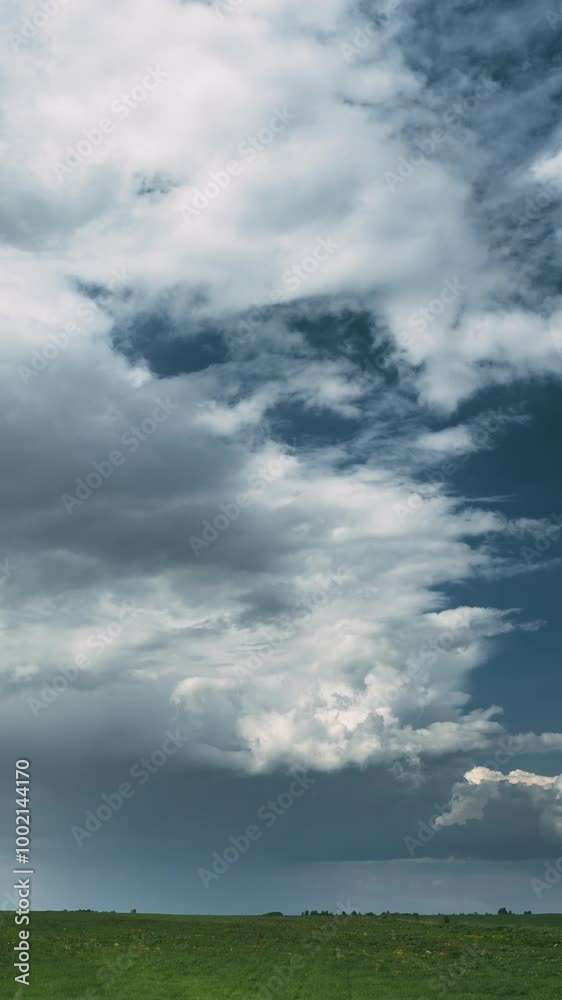 Countryside Rural Field Meadow Landscape In Summer Rainy Day. Scenic Dramatic Sky With Rain Clouds On Horizon. Agricultural And Weather Forecast Concept Countryside Rural Field Meadow Landscape In Summer Rainy Day. Scenic Dramatic Sky With Rain Clouds On Horizon. Agricultural And Weather Forecast Concept