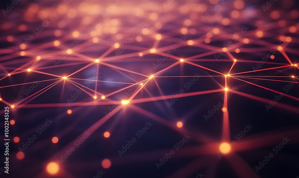 Fototapeta premium Futuristic financial dashboards and luxury business charts with glowing neon lines, gold accents, and connected nodes for corporate branding.