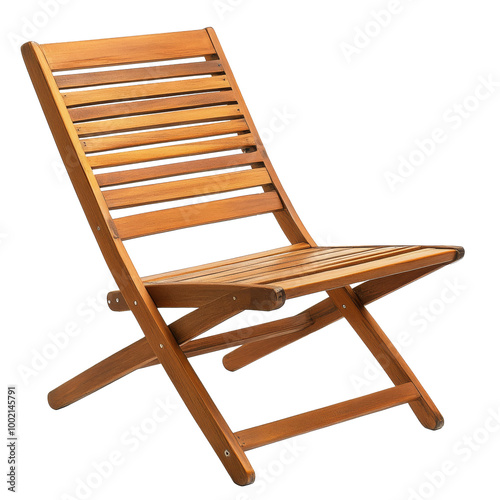 Obraz na płótnie Outdoor wooden folding chair w salonie