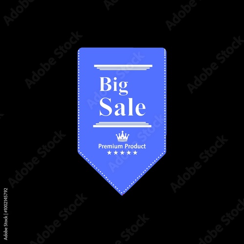 Banner Big Sale with black background. Big sale 