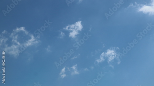 beautiful clear clouds in the sky, daytime photo.