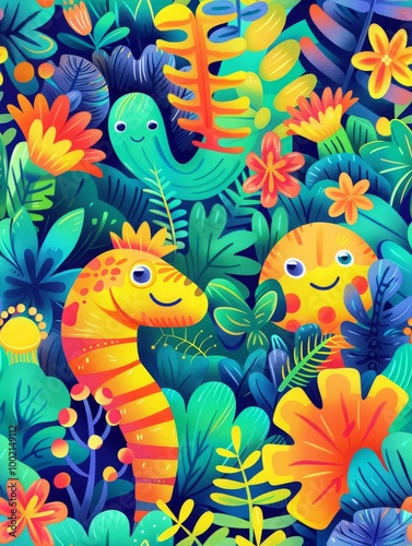Vibrant Elegant Dream Art Pattern: High-Resolution Seamless Pattern for Premium Designs-Perfect for Print and Web