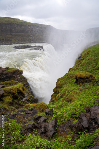 Gullfoss Falls Waterfall in Iceland