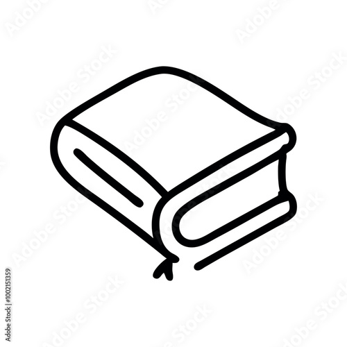Open book vector illustration with a metal bookmark, ideal for business and office technology icons