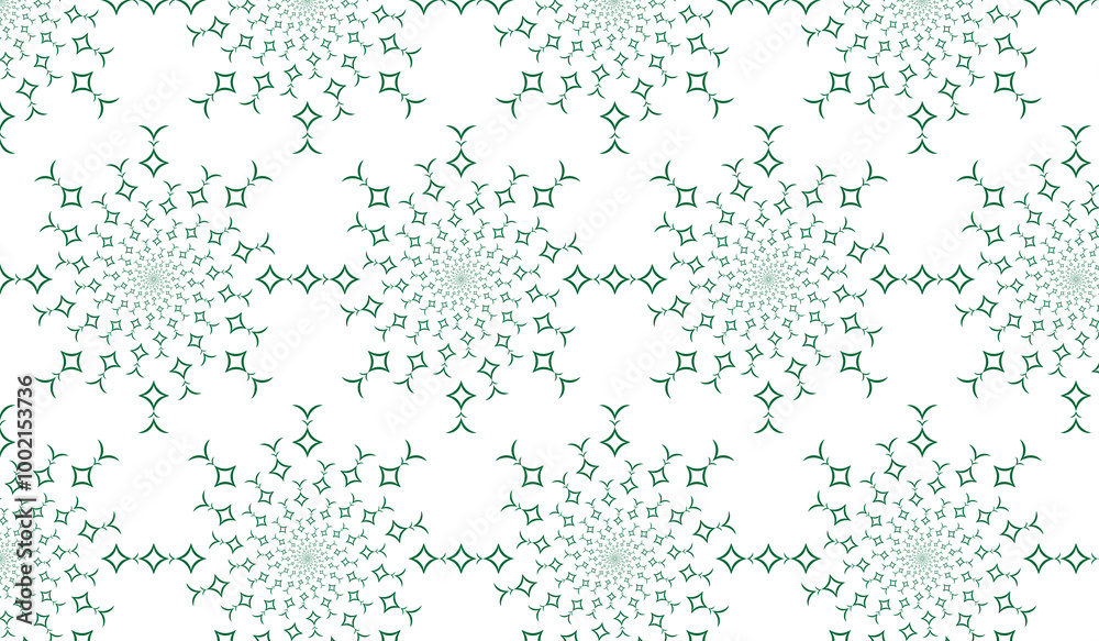 Green and white tone leaf illustration design used in clothing design. Green and white tone leaf illustration design used in clothing design.