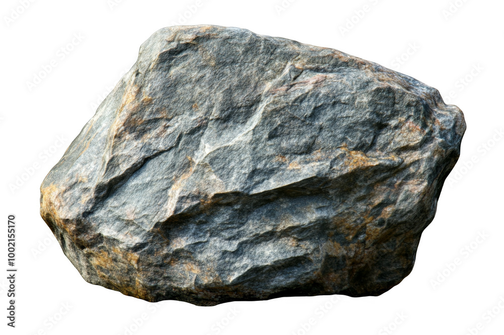 Fototapeta premium Stone piece of rock on transparent background