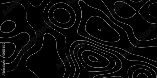 Abstract lines background. Contour maps. Vector illustration. The stylized height of the topographic map contour in lines and contours isolated on transparent. technology topo landscape grid map text
