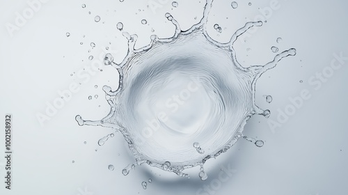 a circle of water with bubbles 