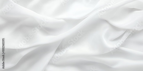 white satin fabric with a white background