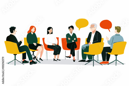 Diverse Group of People in a Creative Brainstorming Session