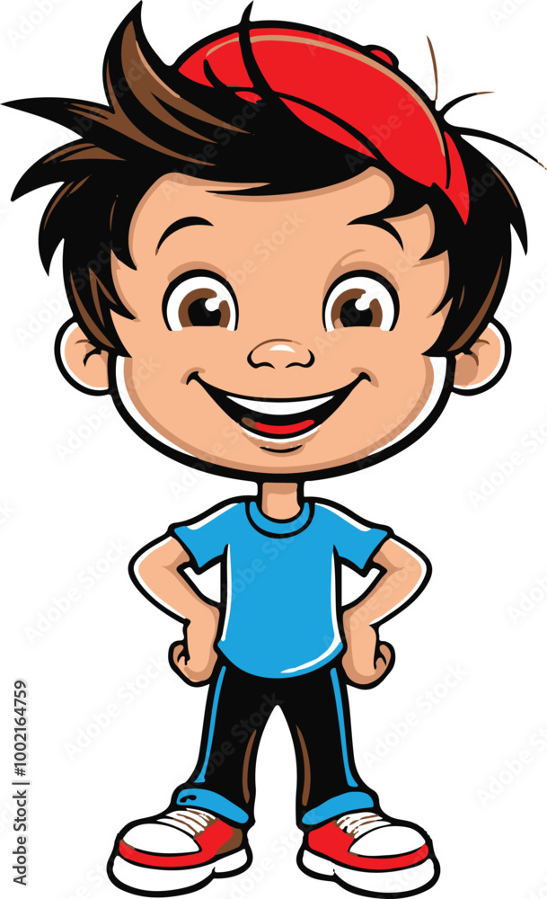 Boy cartoon illustration vector . Boy cartoon illustration vector .