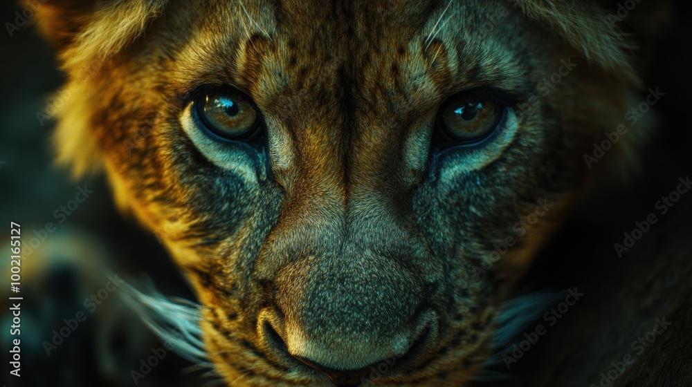 portrait of a lion portrait of a lion
