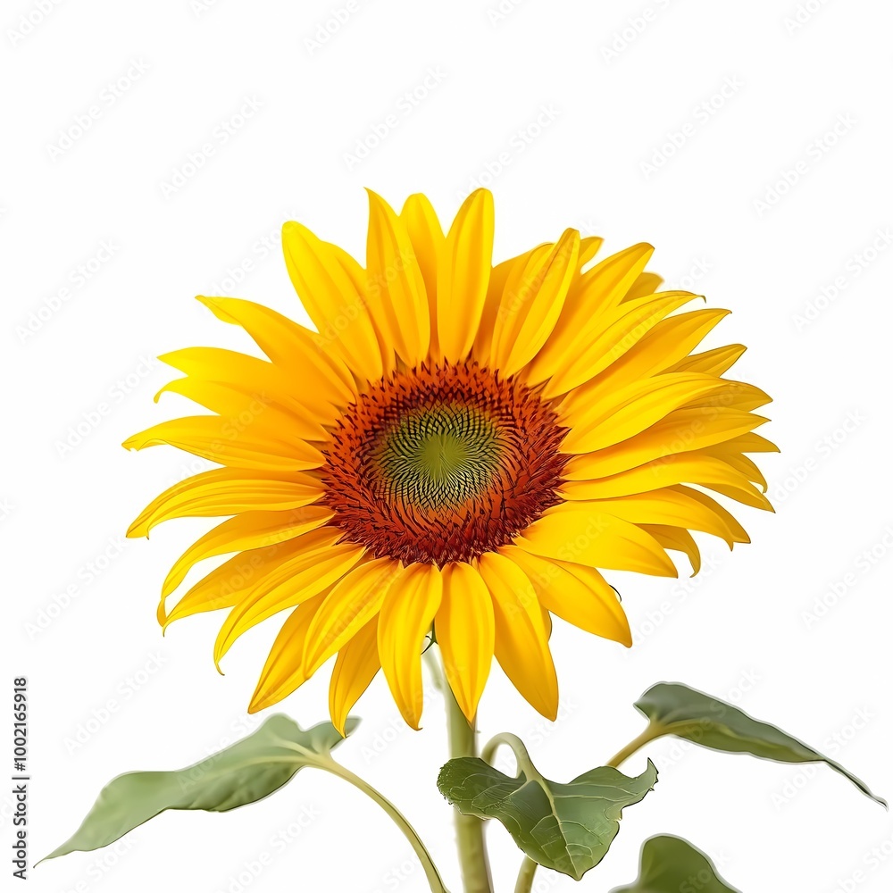Naklejka premium sunflower isolated on white background