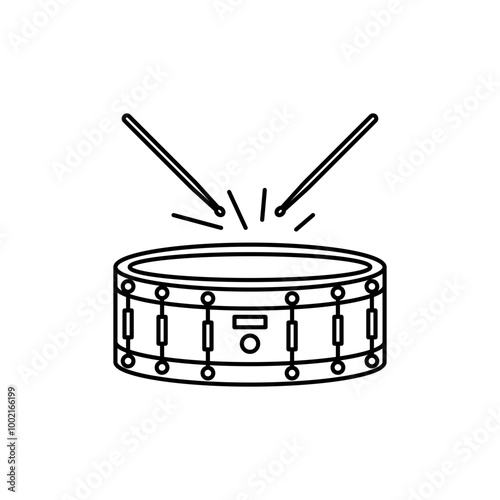 Snare drum beat icon, snare drum
