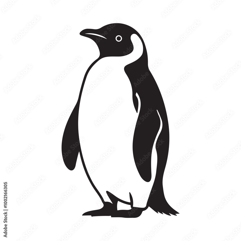 Fototapeta premium penguin silhouette vector art illustration