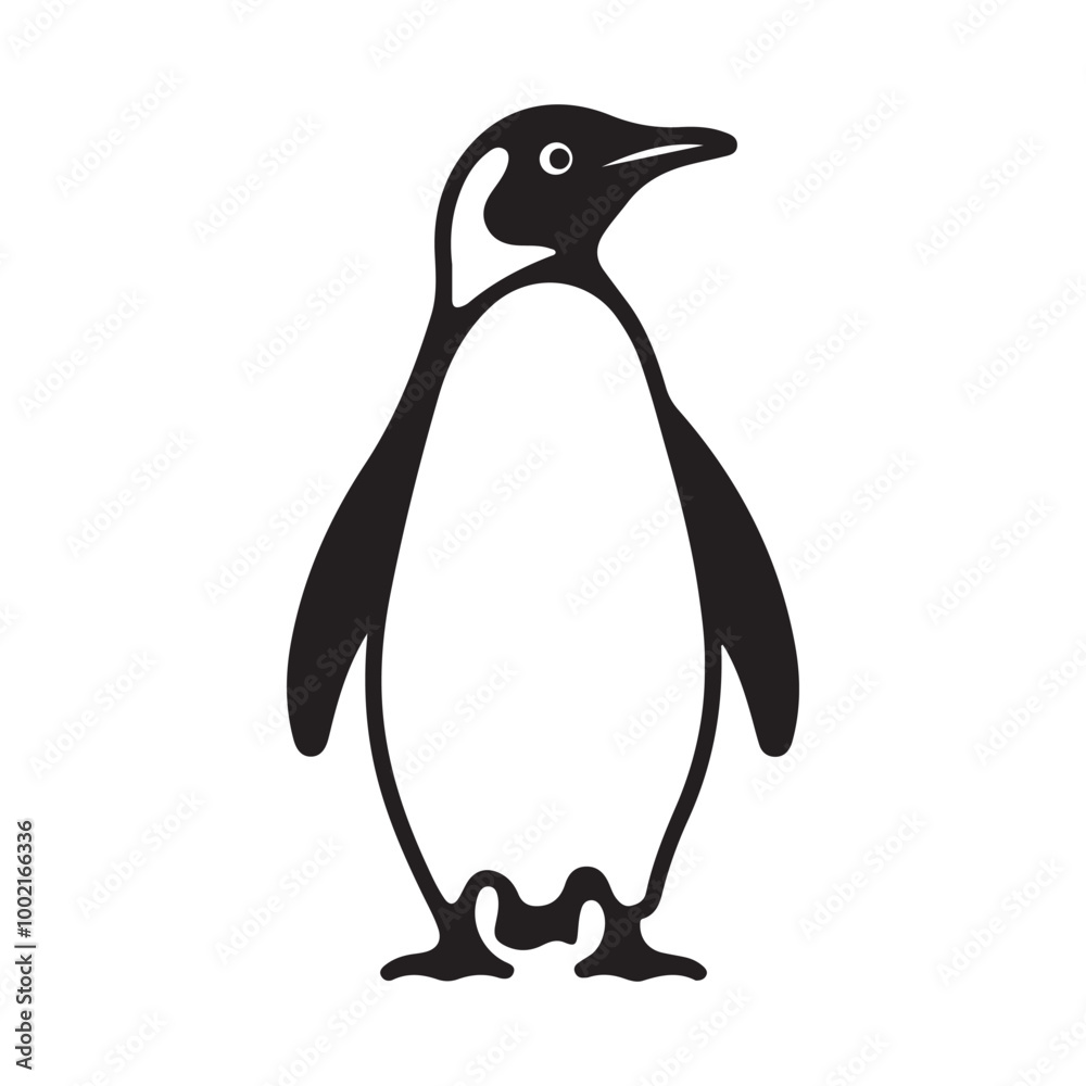 Obraz premium penguin silhouette vector art illustration