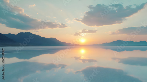 Stunning Sunset Reflection on a Mountain Lake