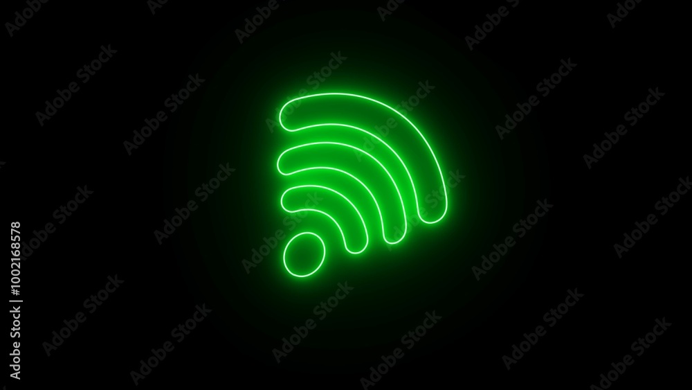Neon line wifi wireless internet network symbol icon. Wireless and wifi icon illustration. Neon line wifi wireless internet network symbol icon. Wireless and wifi icon illustration.