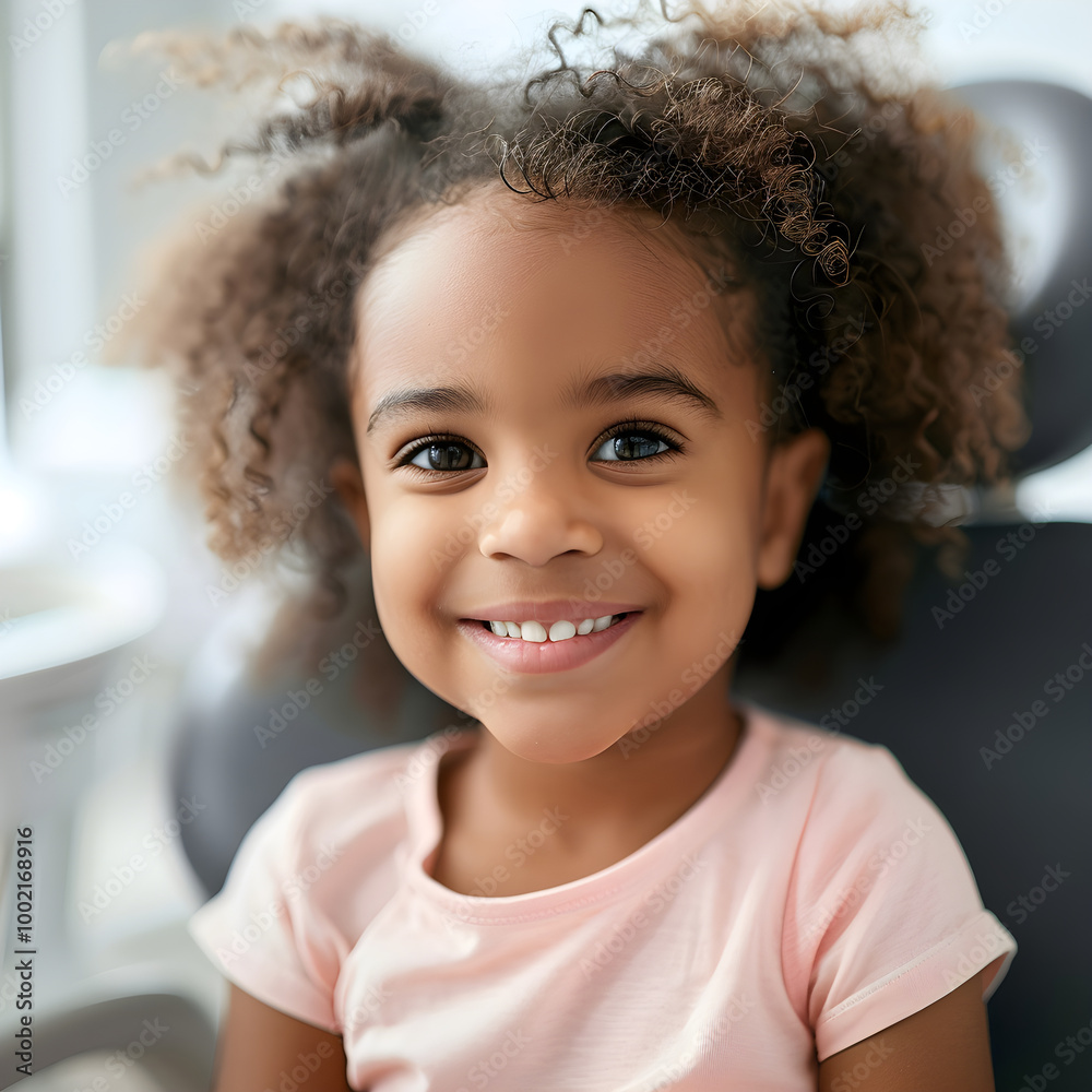 custom made wallpaper toronto digitalLittle girl showing her perfect smile while sitting in a dentist chair