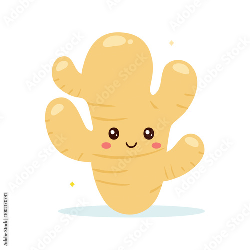 Ginger Vegetable Cute Cartoon Fresh Animation Kawaii Healthy Character
