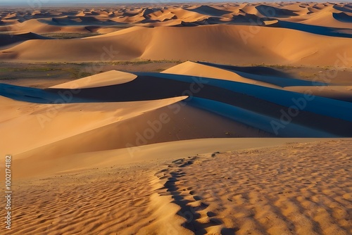 adventure, africa, background, beautiful, blue, chebbi, clear, color, day, desert, dry, dune, dunes, dust, egypt, erg, erg chebbi Generative AI