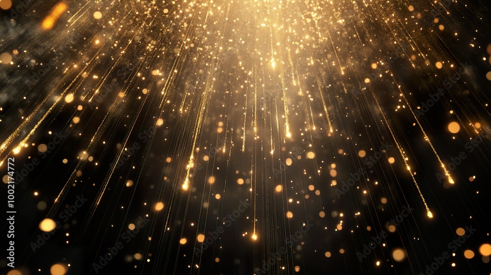 Roman candles shot into the sky, forming a sparkling curtain of fireworks against a dark background
