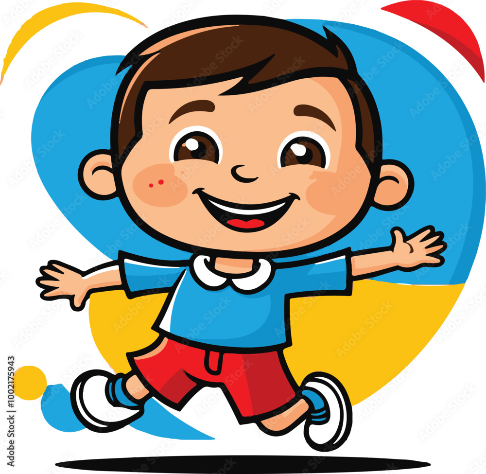Boy cartoon illustration vector . Boy cartoon illustration vector .