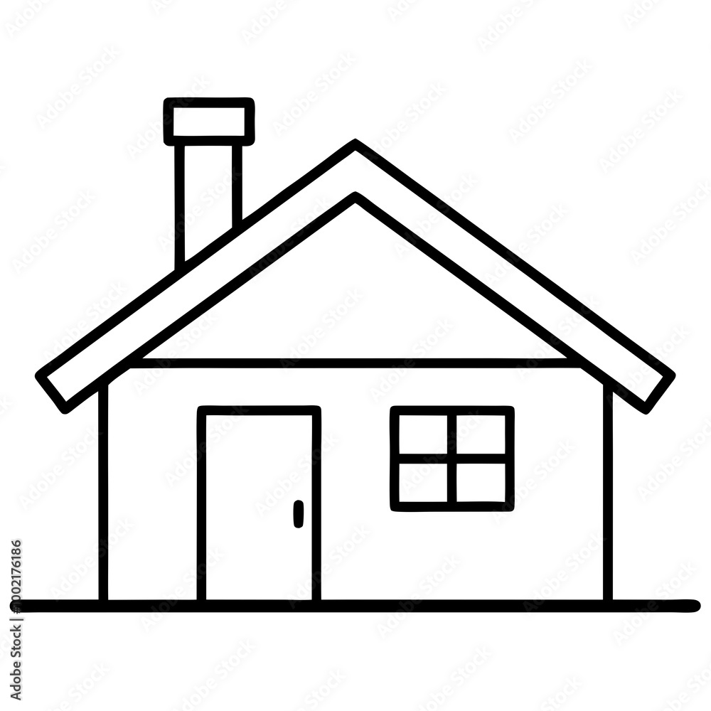 Charming Line Art Representation of Single Family Home Vector Graphic
Charming Line Art Representation of Single Family Home Vector Graphic