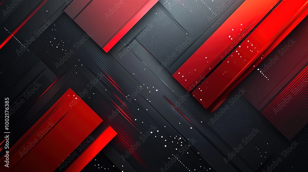 Abstract Red and Black Geometric Design Abstract Red and Black Geometric Design