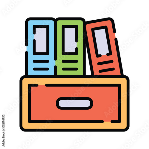 A vectors of files in modern style, trendy icon of binders