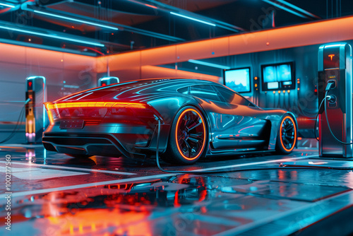 Power source for charging the battery of a electric car