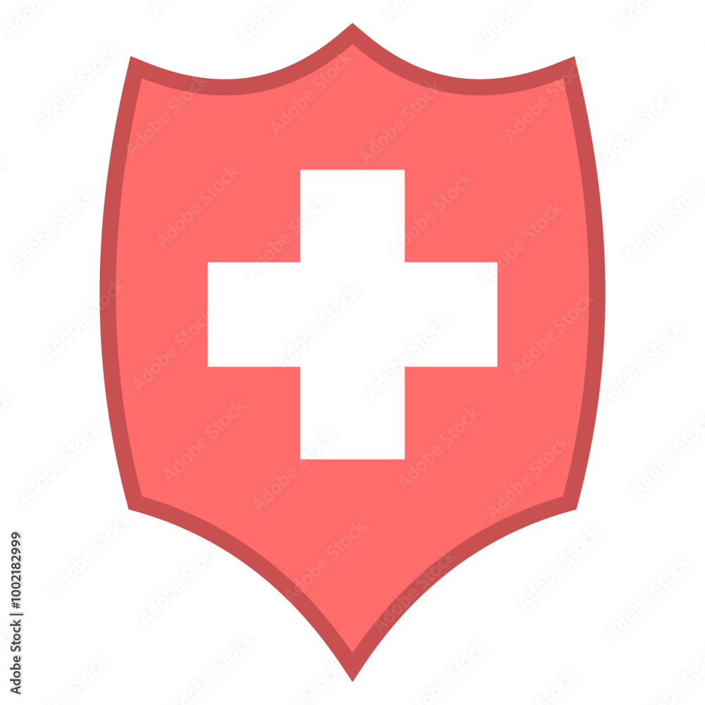 Obraz premium Shield Medical Cross Line