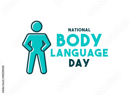 National Body Language Day. White background.