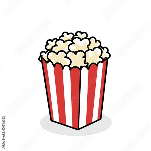popcorn bucket vector illustration