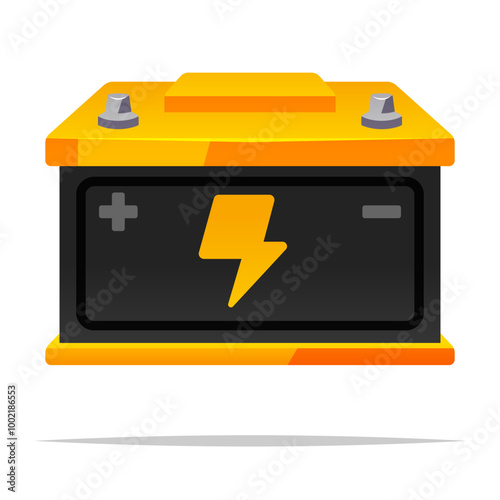 Car battery vector isolated illustration