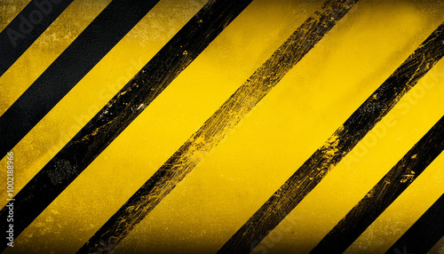 Wallpaper Mural Grunge yellow and black diagonal stripes. black and yellow warning line striped background Torontodigital.ca