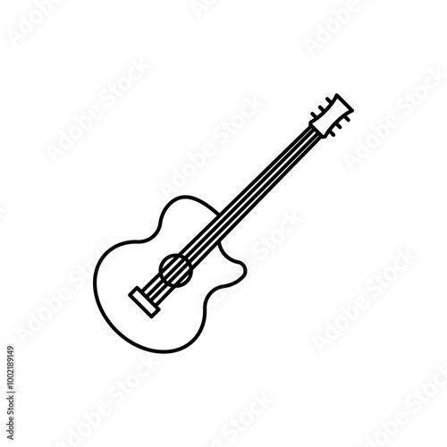 Classical acoustic guitar icon