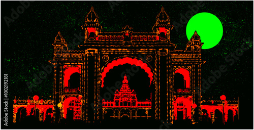 mysore palace night lighting india