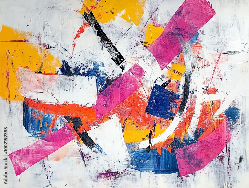 Obraz premium Abstract art painting with bright colors