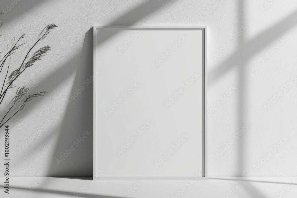 A3 Poster Mockup on White Background created with Generative AI A3 Poster Mockup on White Background created with Generative AI