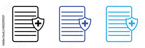 Medical insurance icon set. health insurance icon on white background .Vector Illustration.