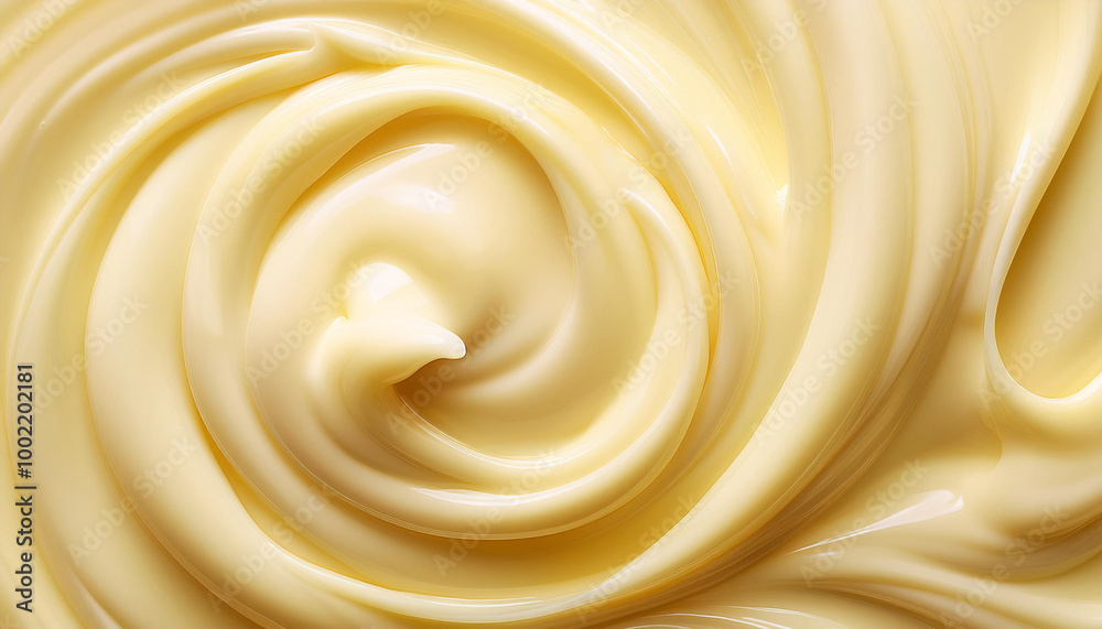 Smooth Cream Swirl Texture Background in Soft Yellow Tones Smooth Cream Swirl Texture Background in Soft Yellow Tones