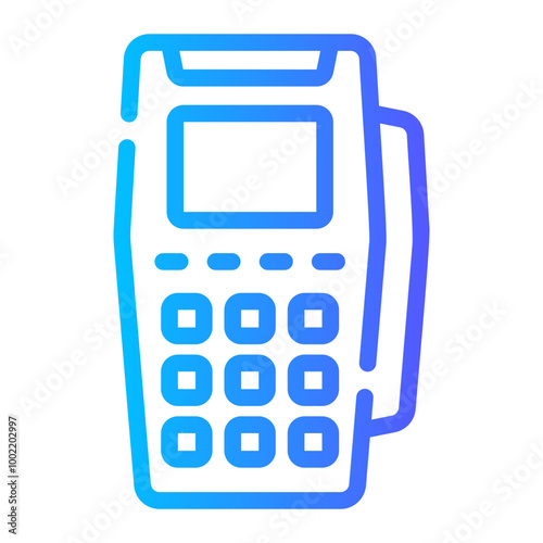 card machine Line Gradient Icon