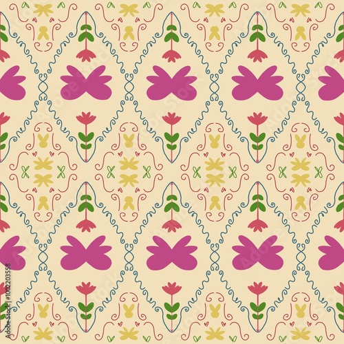 Tile portugal flower seamless pattern set. Geometric background. Traditional azulejo repeat ornament. Vector monochrome pattern collection.Abstract vintage print for fabric,packaging.Scrapbook paper