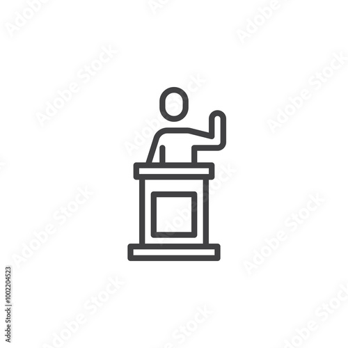 Legal Trial line icon