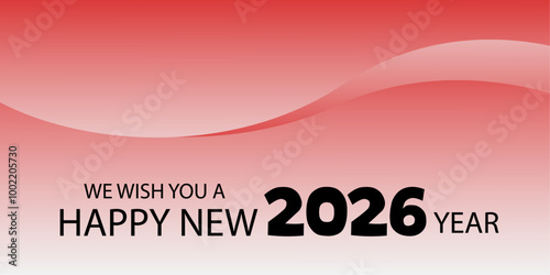 we wish you a happy new year 2026. Suitable for greeting card and banner