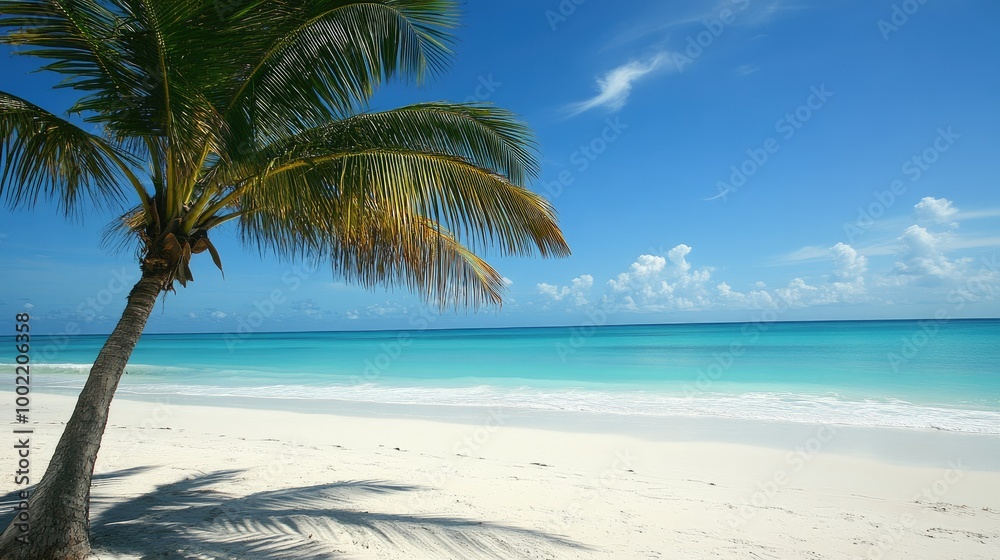 Scenic view of a sandy beach on a tropical holiday, leaving ample room for copy. Scenic view of a sandy beach on a tropical holiday, leaving ample room for copy.