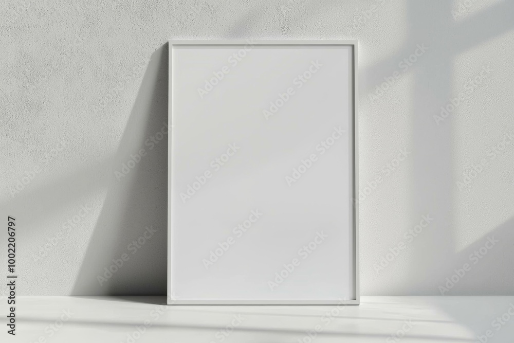 A3 Poster Mockup on White Background created with Generative AI A3 Poster Mockup on White Background created with Generative AI